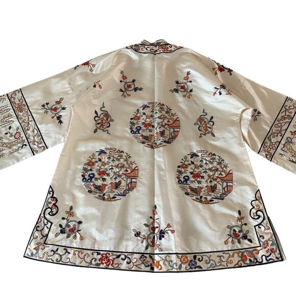 Antique Chinese Embroidered Silk Kimono Jacket - Picture 4 of 11